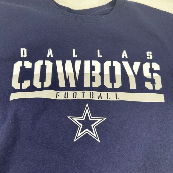 Dallas Cowboys Youth Large 16-18 Tee Shirt Short Sleeve Blue New With Tags - Picture 2 of 13
